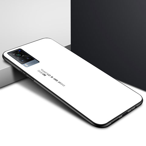 Carcasa Bumper Funda Silicona Espejo para Vivo X60 5G Blanco