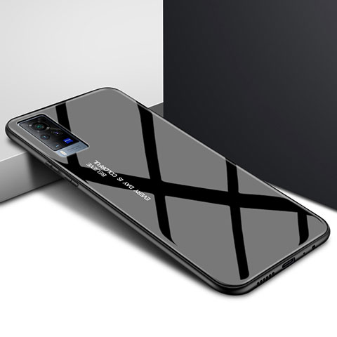 Carcasa Bumper Funda Silicona Espejo para Vivo X60 Pro 5G Negro