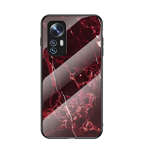 Carcasa Bumper Funda Silicona Espejo para Xiaomi Mi 12 5G Rojo