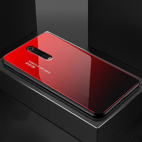 Carcasa Bumper Funda Silicona Espejo para Xiaomi Mi 9T Rojo