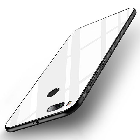 Carcasa Bumper Funda Silicona Espejo para Xiaomi Mi A1 Blanco