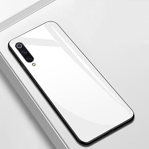 Carcasa Bumper Funda Silicona Espejo para Xiaomi Mi A3 Blanco