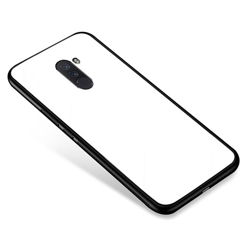 Carcasa Bumper Funda Silicona Espejo para Xiaomi Pocophone F1 Blanco