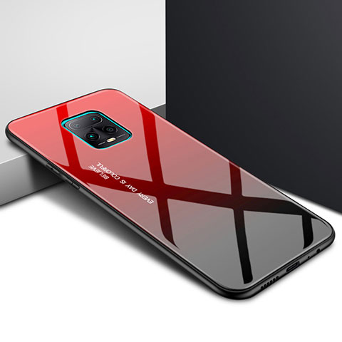 Carcasa Bumper Funda Silicona Espejo para Xiaomi Redmi 10X 5G Rojo