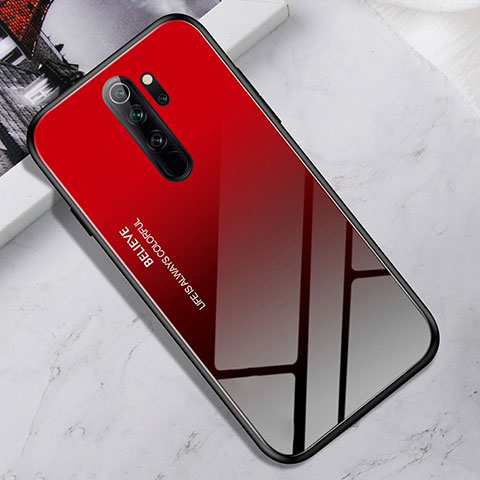 Carcasa Bumper Funda Silicona Espejo para Xiaomi Redmi Note 8 Pro Rojo
