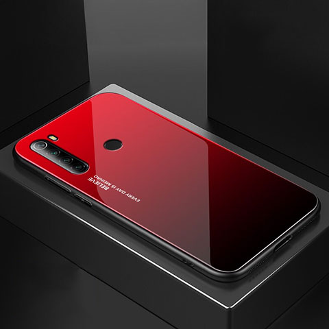 Carcasa Bumper Funda Silicona Espejo para Xiaomi Redmi Note 8 Rojo