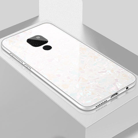 Carcasa Bumper Funda Silicona Espejo T01 para Huawei Mate 20 Blanco