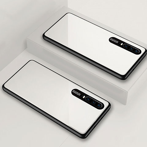 Carcasa Bumper Funda Silicona Espejo T01 para Huawei P30 Blanco