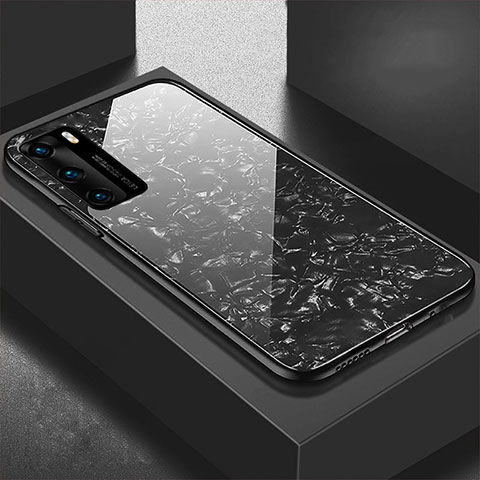 Carcasa Bumper Funda Silicona Espejo T01 para Huawei P40 Negro