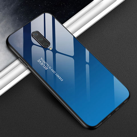 Carcasa Bumper Funda Silicona Espejo T01 para OnePlus 8 Azul