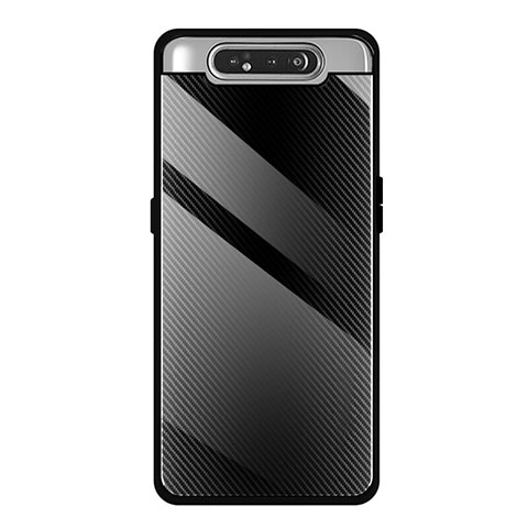 Carcasa Bumper Funda Silicona Espejo T01 para Samsung Galaxy A80 Negro