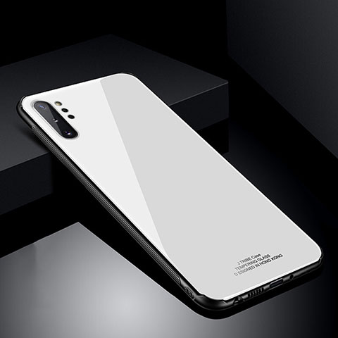 Carcasa Bumper Funda Silicona Espejo T01 para Samsung Galaxy Note 10 Plus 5G Blanco