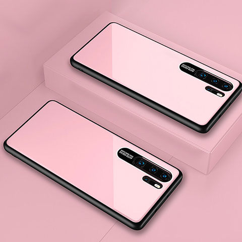 Carcasa Bumper Funda Silicona Espejo T02 para Huawei P30 Pro Rosa