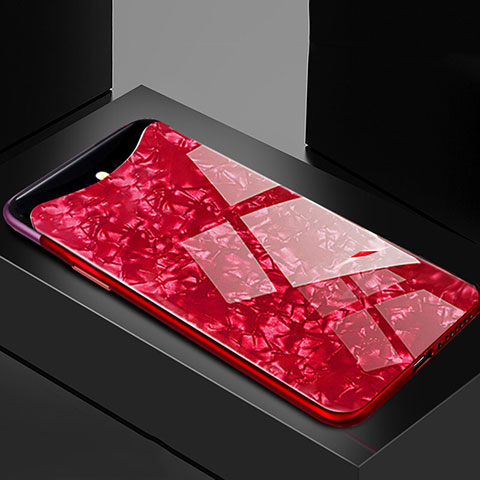 Carcasa Bumper Funda Silicona Espejo T03 para Oppo Find X Super Flash Edition Rojo
