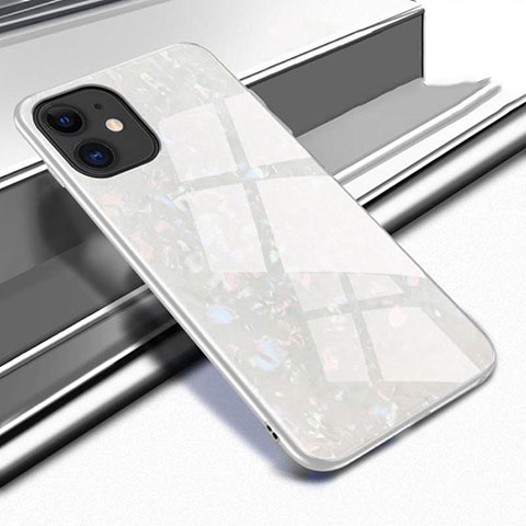 Carcasa Bumper Funda Silicona Espejo T04 para Apple iPhone 11 Blanco