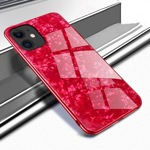 Carcasa Bumper Funda Silicona Espejo T04 para Apple iPhone 11 Rojo