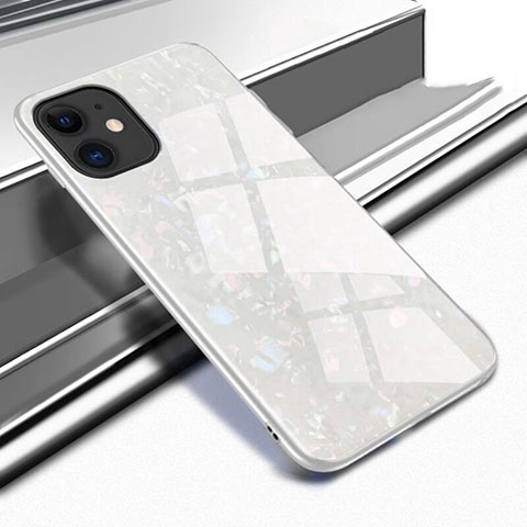 Carcasa Bumper Funda Silicona Espejo T05 para Apple iPhone 11 Blanco