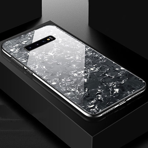 Carcasa Bumper Funda Silicona Espejo U01 para Samsung Galaxy S10 Negro