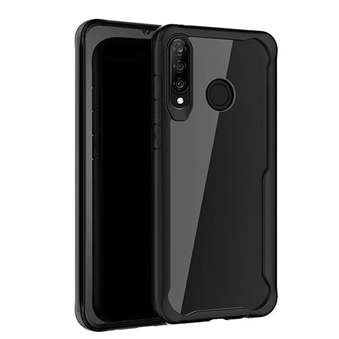 Carcasa Bumper Funda Silicona Espejo Z01 para Huawei P30 Lite Negro