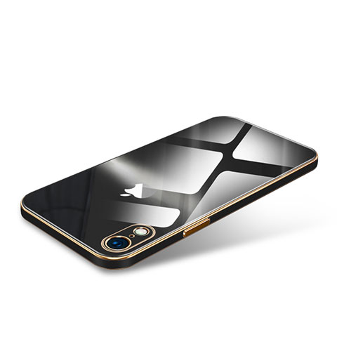 Carcasa Bumper Funda Silicona Lujo Transparente Espejo para Apple iPhone XR Negro