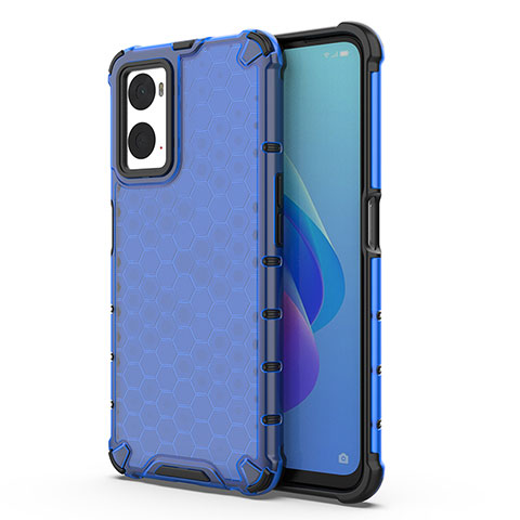 Carcasa Bumper Funda Silicona Transparente 360 Grados AM1 para Oppo A76 Azul