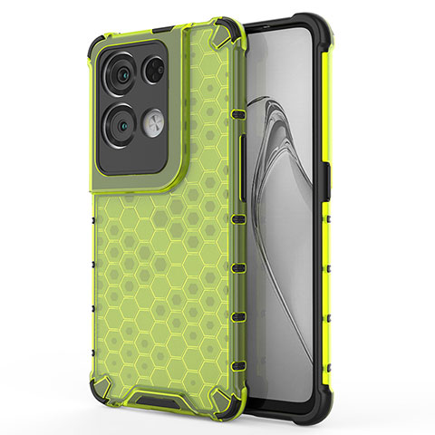 Carcasa Bumper Funda Silicona Transparente 360 Grados AM1 para Oppo Reno8 Pro+ Plus 5G Verde