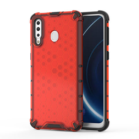 Carcasa Bumper Funda Silicona Transparente 360 Grados AM1 para Samsung Galaxy M30 Rojo