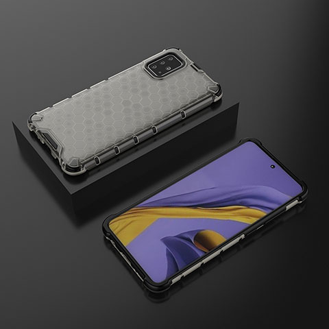 Carcasa Bumper Funda Silicona Transparente 360 Grados AM2 para Samsung Galaxy A51 5G Negro