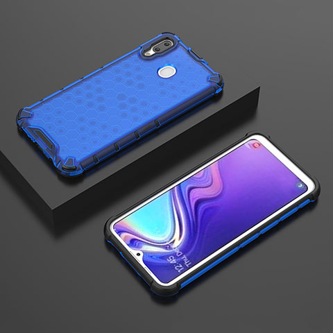 Carcasa Bumper Funda Silicona Transparente 360 Grados AM2 para Samsung Galaxy M20 Azul