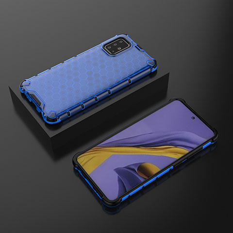 Carcasa Bumper Funda Silicona Transparente 360 Grados AM2 para Samsung Galaxy M40S Azul