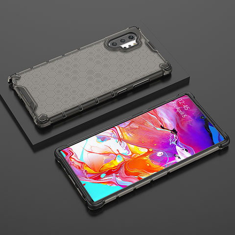 Carcasa Bumper Funda Silicona Transparente 360 Grados AM2 para Samsung Galaxy Note 10 Plus 5G Negro