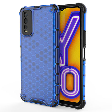 Carcasa Bumper Funda Silicona Transparente 360 Grados AM2 para Vivo Y12s Azul