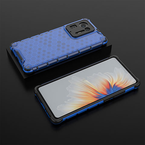 Carcasa Bumper Funda Silicona Transparente 360 Grados AM2 para Xiaomi Mi Mix 4 5G Azul