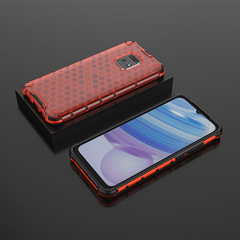 Carcasa Bumper Funda Silicona Transparente 360 Grados AM2 para Xiaomi Redmi 10X 5G Rojo