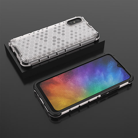 Carcasa Bumper Funda Silicona Transparente 360 Grados AM2 para Xiaomi Redmi 9AT Blanco