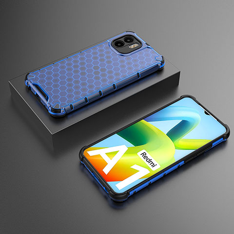 Carcasa Bumper Funda Silicona Transparente 360 Grados AM2 para Xiaomi Redmi A1 Azul