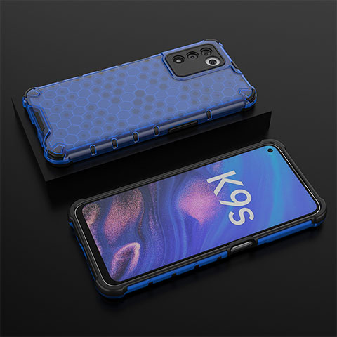 Carcasa Bumper Funda Silicona Transparente 360 Grados AM3 para Oppo K9S 5G Azul