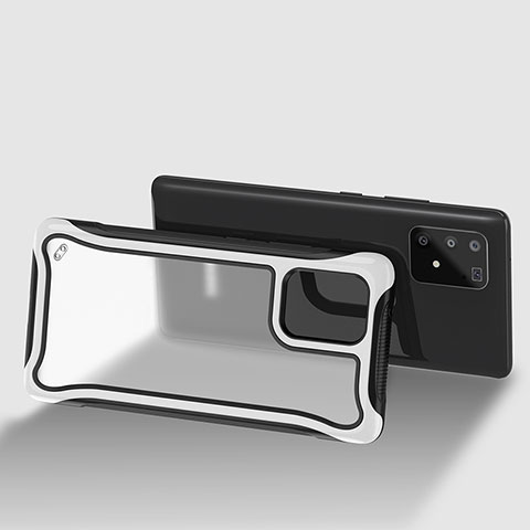 Carcasa Bumper Funda Silicona Transparente 360 Grados para Samsung Galaxy M80S Blanco