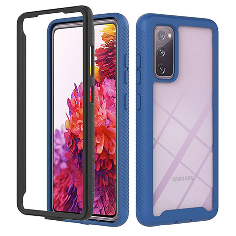 Carcasa Bumper Funda Silicona Transparente 360 Grados YB1 para Samsung Galaxy S20 Lite 5G Azul