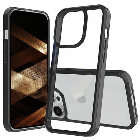 Carcasa Bumper Funda Silicona Transparente 360 Grados ZJ1 para Apple iPhone 13 Pro Negro
