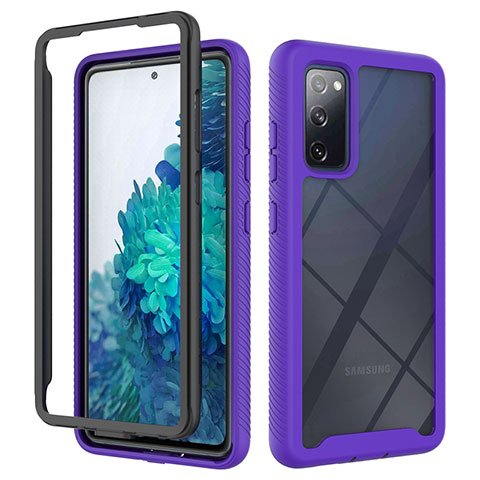 Carcasa Bumper Funda Silicona Transparente 360 Grados ZJ3 para Samsung Galaxy S20 Lite 5G Purpura Claro