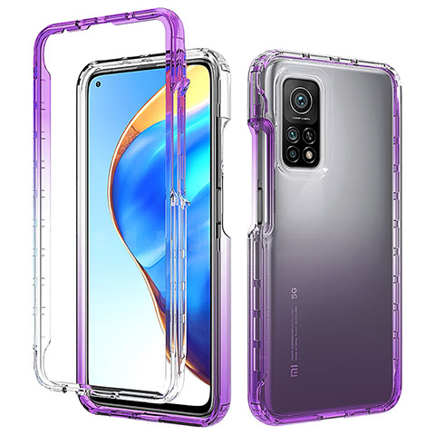 Carcasa Bumper Funda Silicona Transparente 360 Grados ZJ3 para Xiaomi Mi 10T Pro 5G Morado