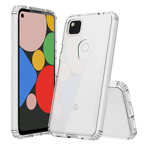 Carcasa Bumper Funda Silicona Transparente 360 Grados ZJ5 para Google Pixel 4a Claro