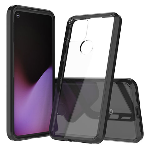 Carcasa Bumper Funda Silicona Transparente 360 Grados ZJ5 para Google Pixel 5 Negro