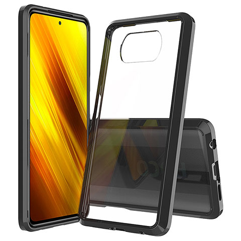 Carcasa Bumper Funda Silicona Transparente 360 Grados ZJ5 para Xiaomi Poco X3 Pro Negro