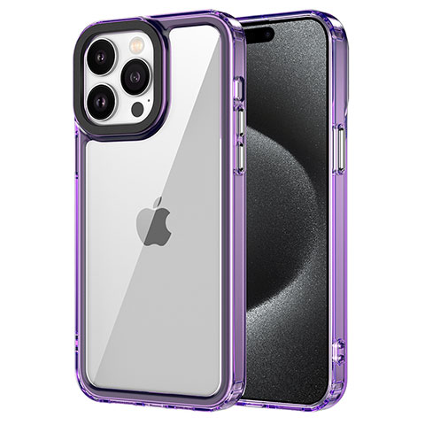 Carcasa Bumper Funda Silicona Transparente AC1 para Apple iPhone 14 Pro Purpura Claro