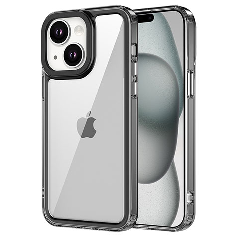 Carcasa Bumper Funda Silicona Transparente AC1 para Apple iPhone 15 Plus Negro