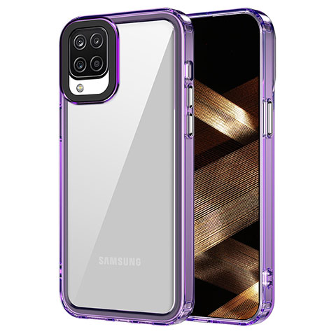 Carcasa Bumper Funda Silicona Transparente AC1 para Samsung Galaxy A12 Nacho Purpura Claro
