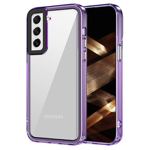 Carcasa Bumper Funda Silicona Transparente AC1 para Samsung Galaxy S21 FE 5G Purpura Claro