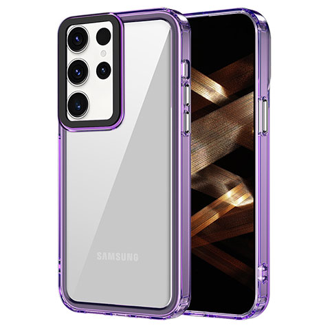 Carcasa Bumper Funda Silicona Transparente AC1 para Samsung Galaxy S23 Ultra 5G Purpura Claro
